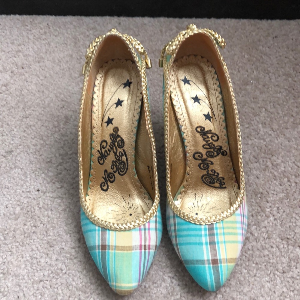 Naughty Monkey Multi-Colored Plaid Heels (Size 7) - Picture 2 of 5